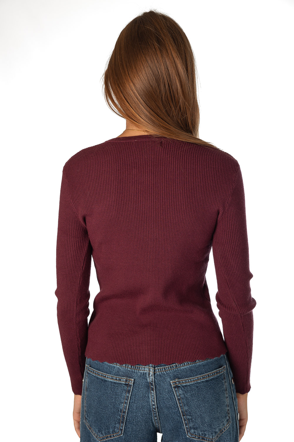 Cardigan Botones Granate