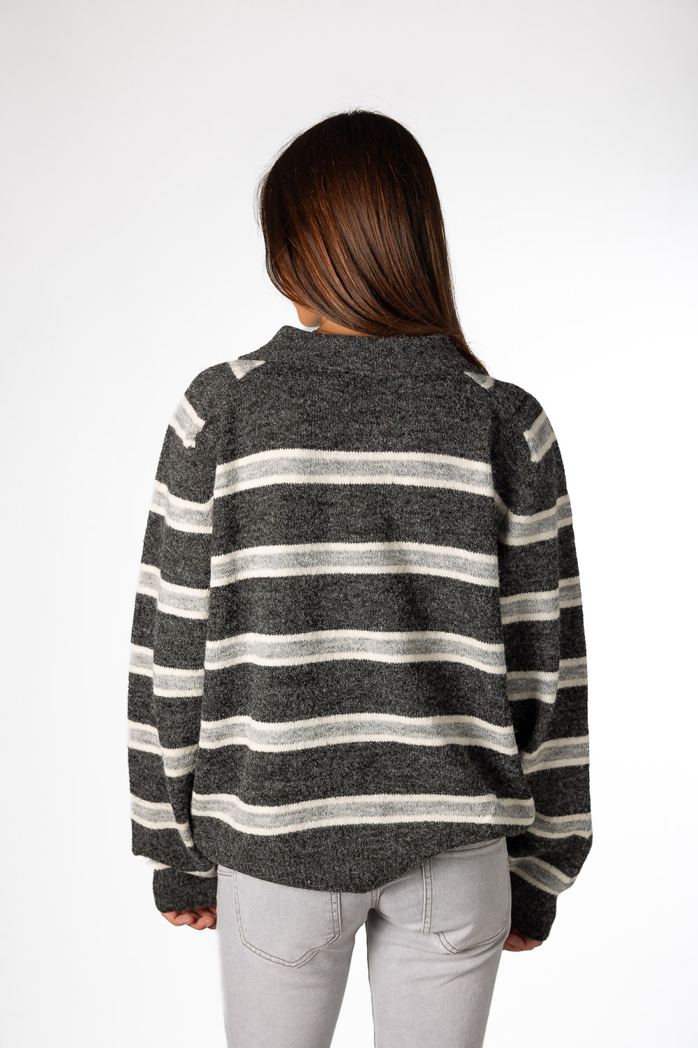 Jersey Rayas Polo Gris
