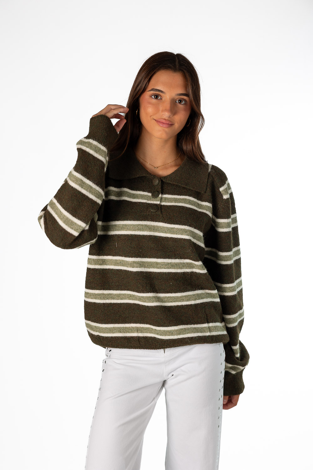 Jersey Polo Rayas Verde