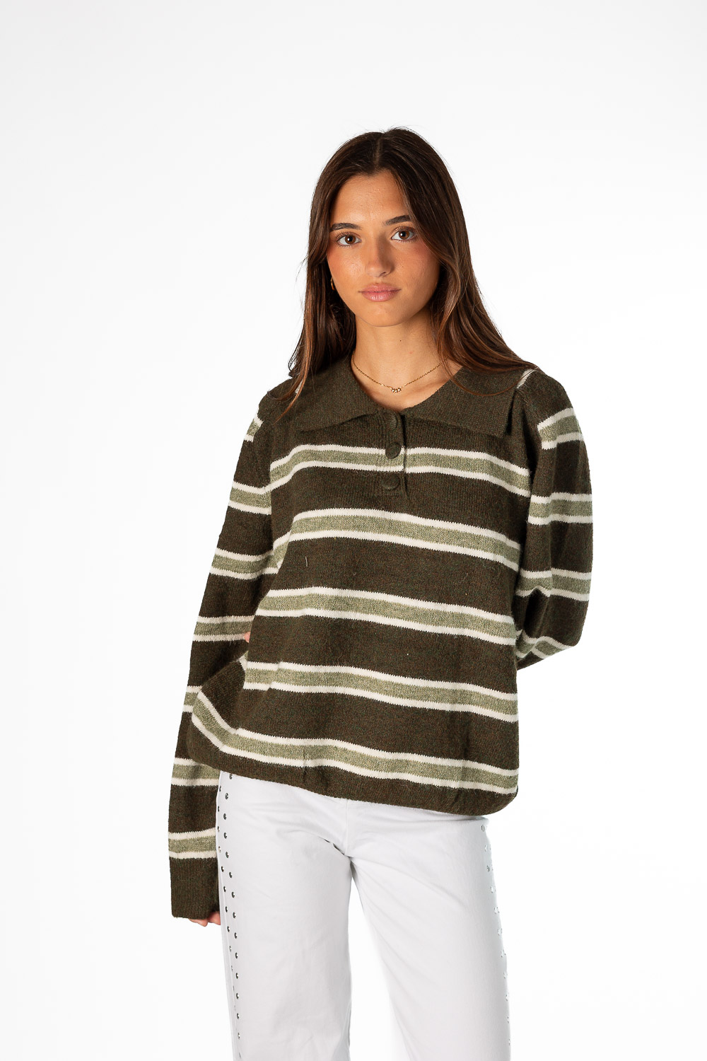 Jersey Polo Rayas Verde