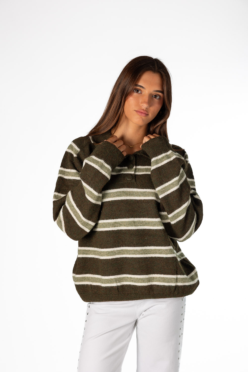Jersey Polo Rayas Verde