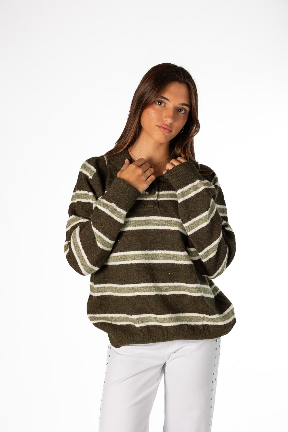 Jersey Polo Rayas Verde