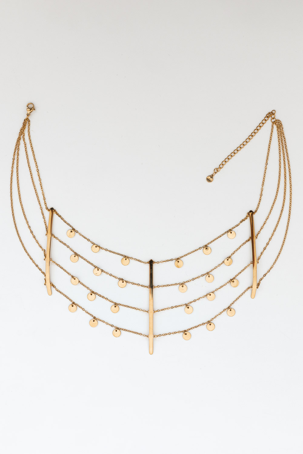 Collar elegante dorado de acero inoxidable eventos1