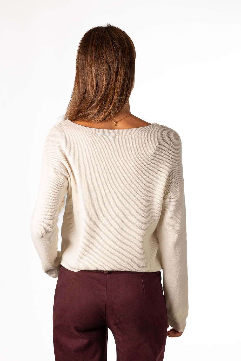 Jersey Botones Nácar Nude
