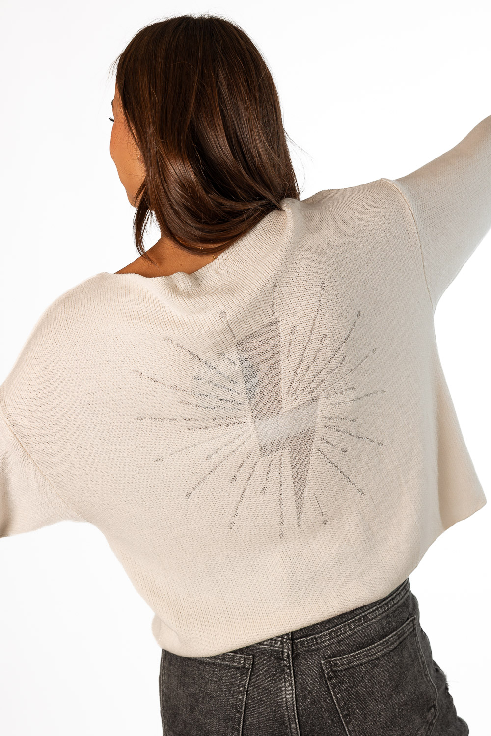 Jersey Rayo Espalda Crema