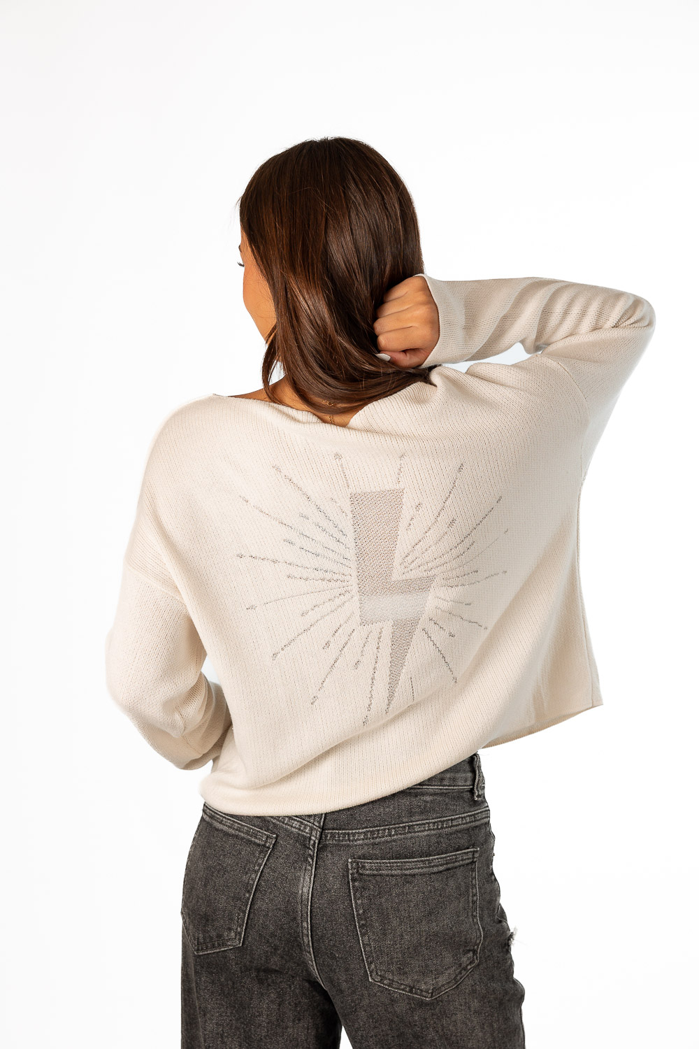 Jersey Rayo Espalda Crema