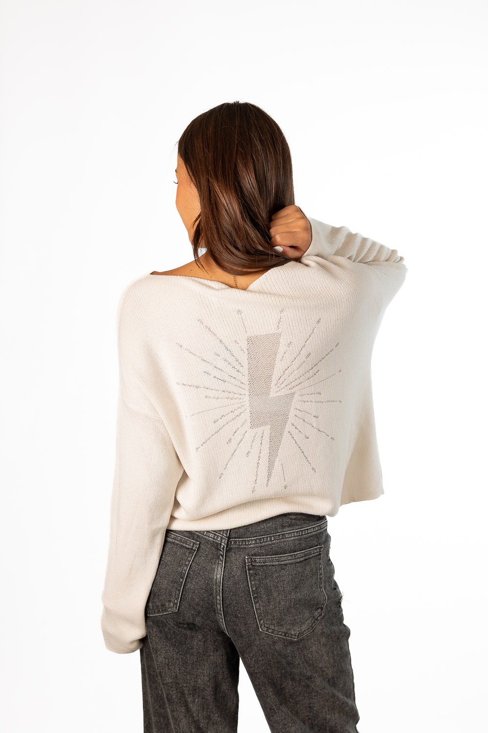 Jersey Rayo Espalda Crema