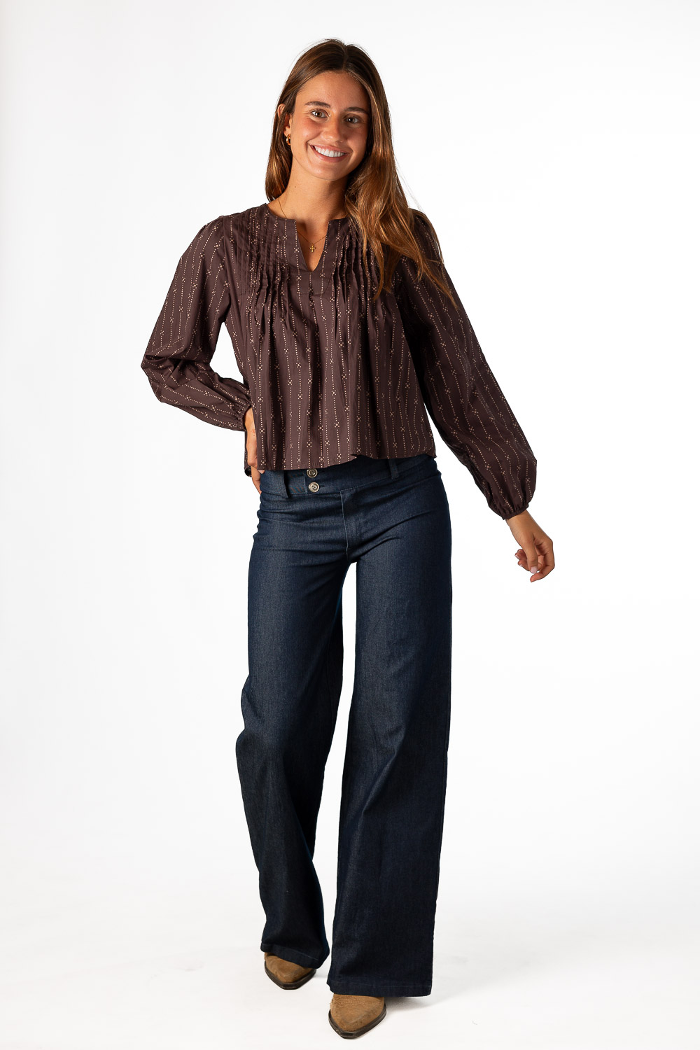 Blusa Harriet Marrón