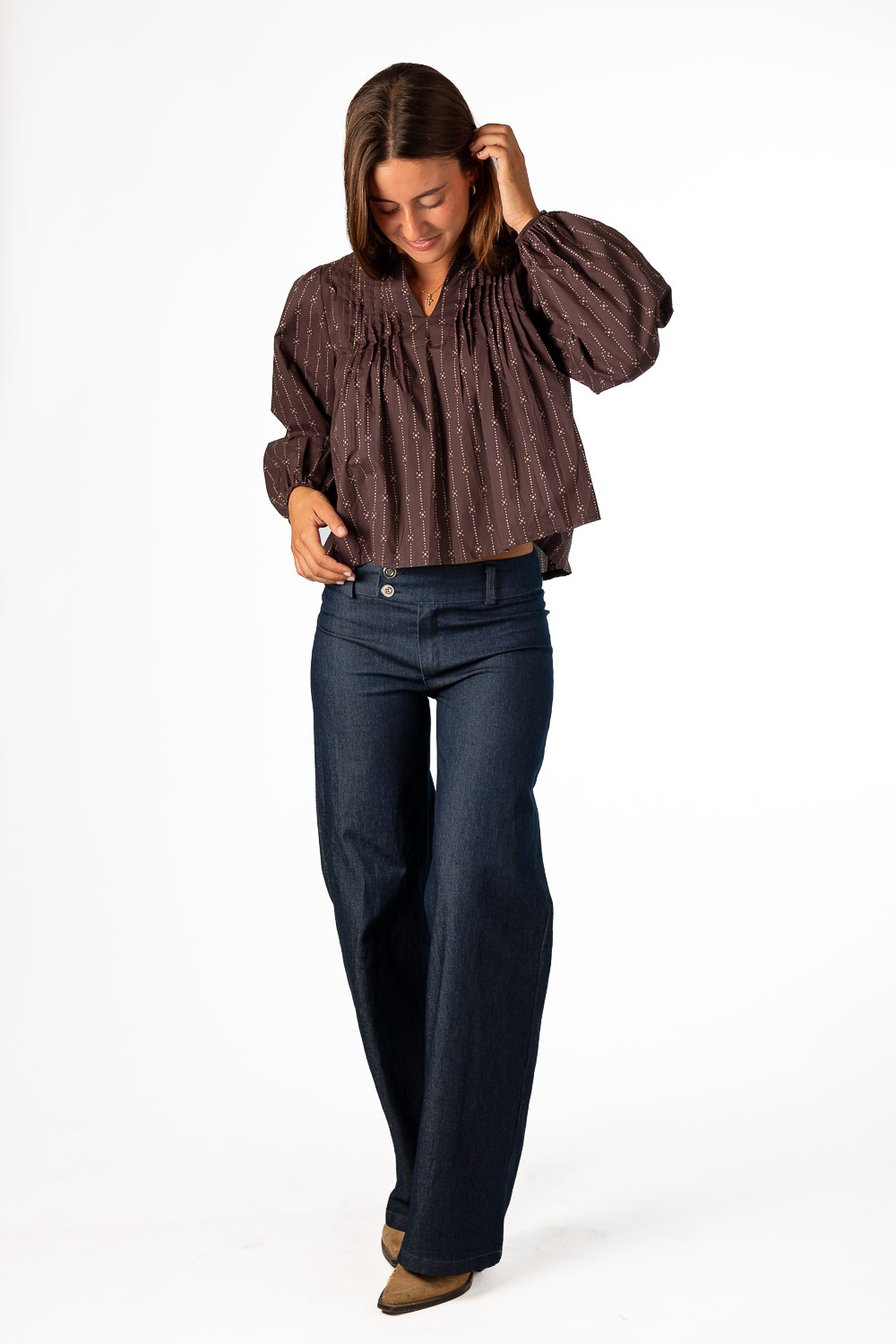 Blusa Harriet Marrón