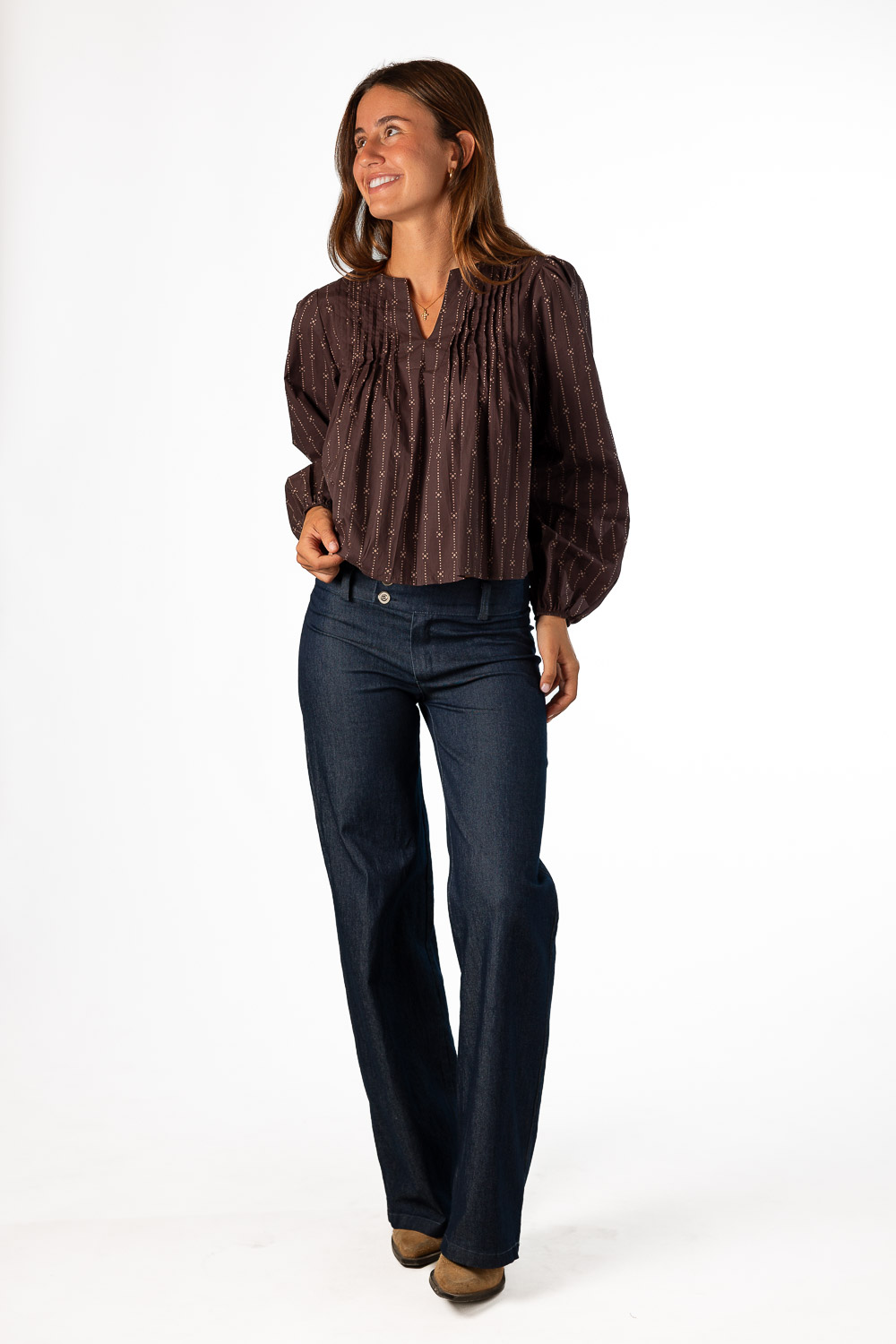 Blusa Harriet Marrón