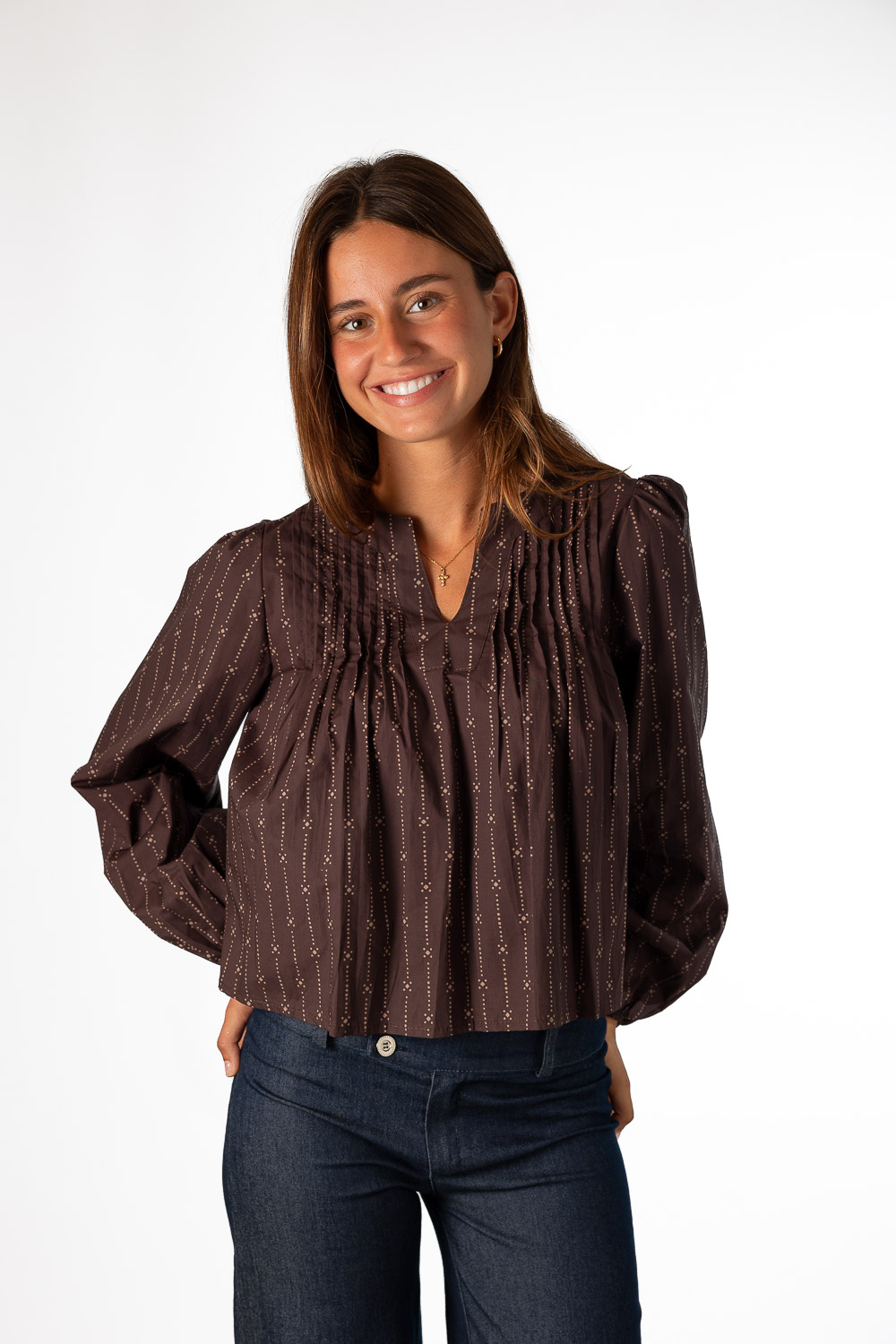 Blusa Harriet Marrón