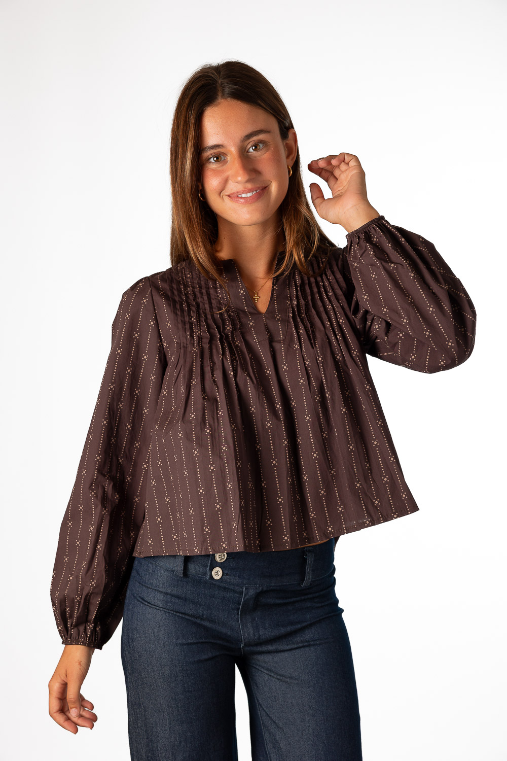 Blusa Harriet Marrón