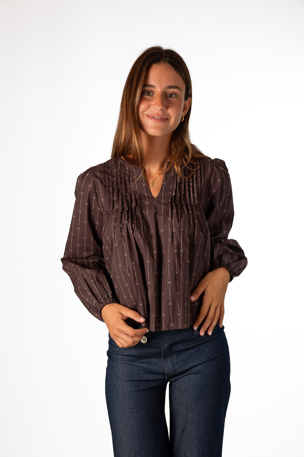 Blusa Harriet Marrón