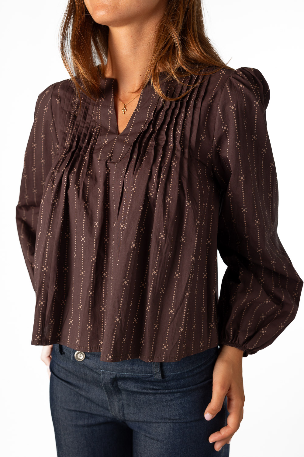 Blusa Harriet Marrón