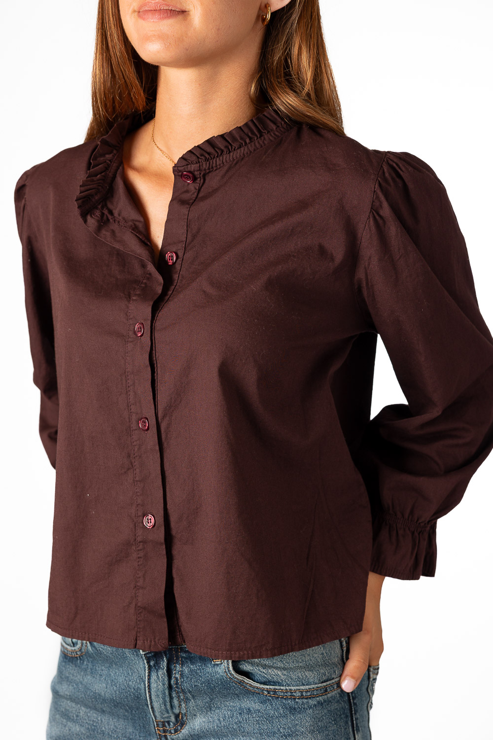 Camisa Botones Uva