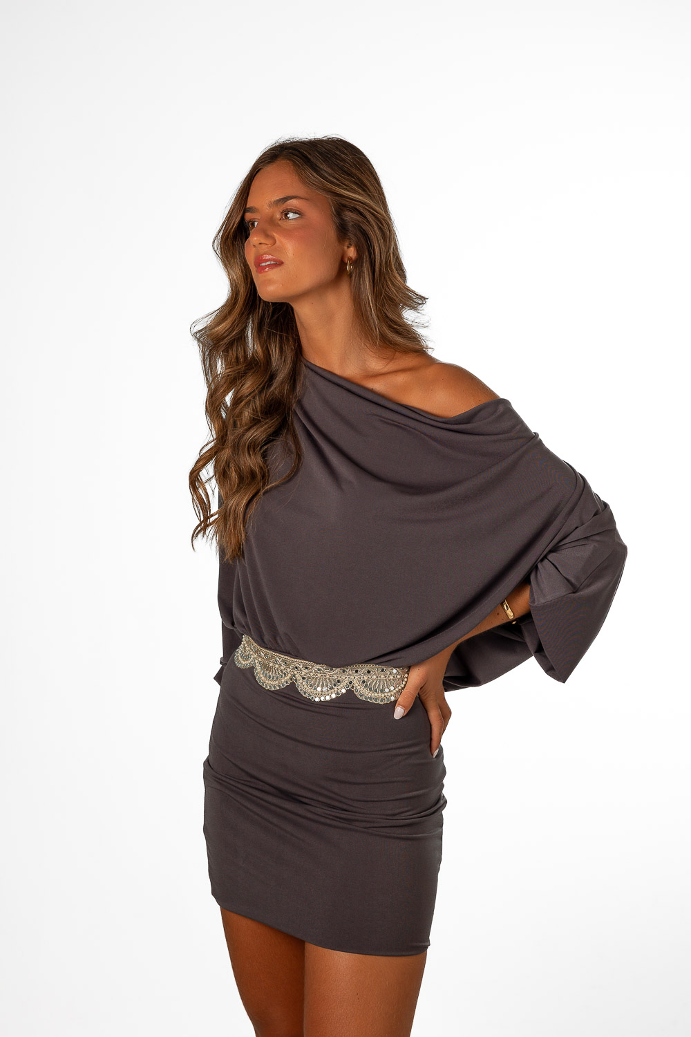 Vestido Lili Gris Púrpura