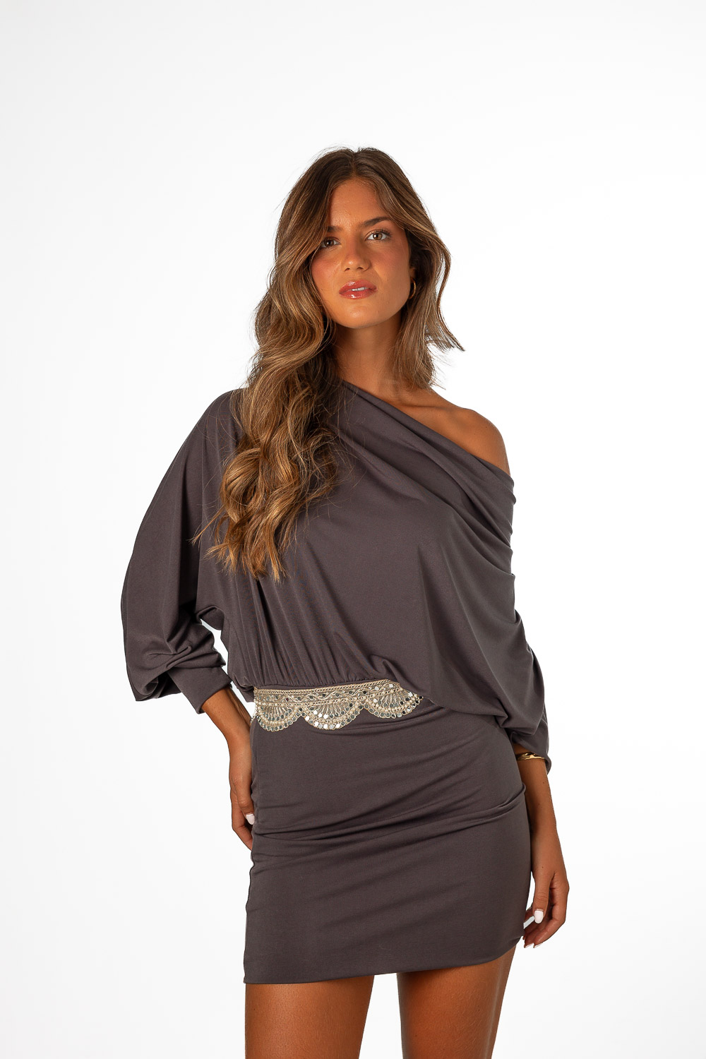Vestido Lili Gris Púrpura